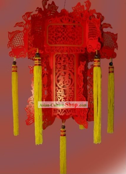 Chinese Lanterns Papercut Paper Rosso