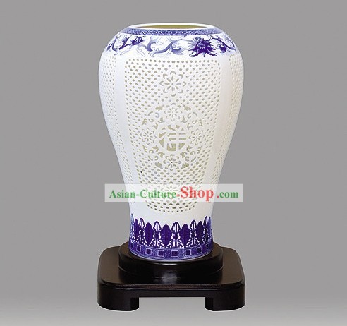 Lanterne porcelaine bleue et blanche/lanternes traditionnelles/lanternes chinoises antiques