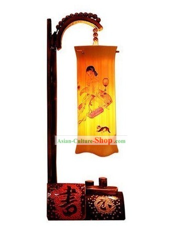 Lanternes chinois classique table en bambou