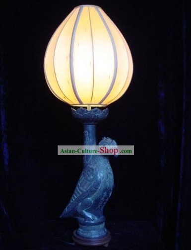 Chinese Antique Style Lanterne Sunbird table en laiton