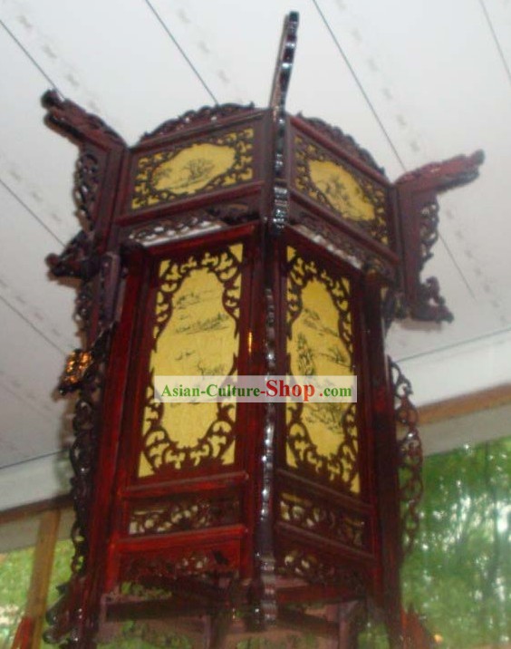 Lanterna Palácio Tradicional Chinesa Paisagem