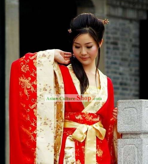 Set Vestuário Tradicional Chinesa do casamento completa para noiva