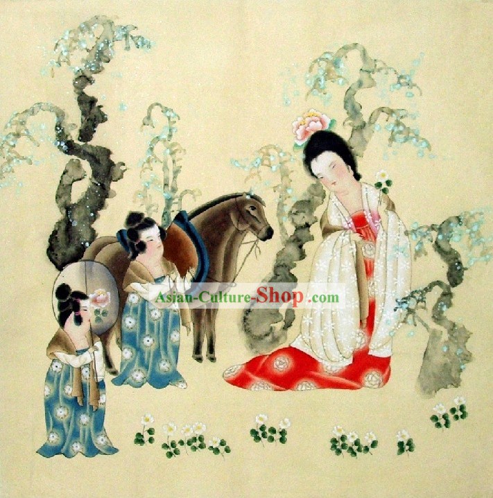 秦紹平ことで、従来の中国古代女性の絵画