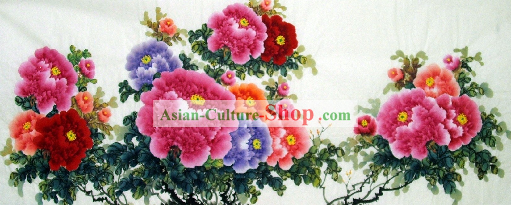 Peinture chinoise traditionnel Fleur Pivoine