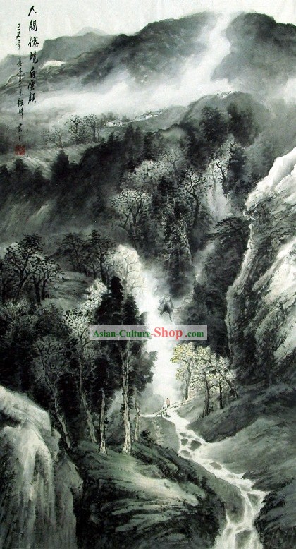 Pintura Tradicional Chinesa - Pintura de paisagem chinesa