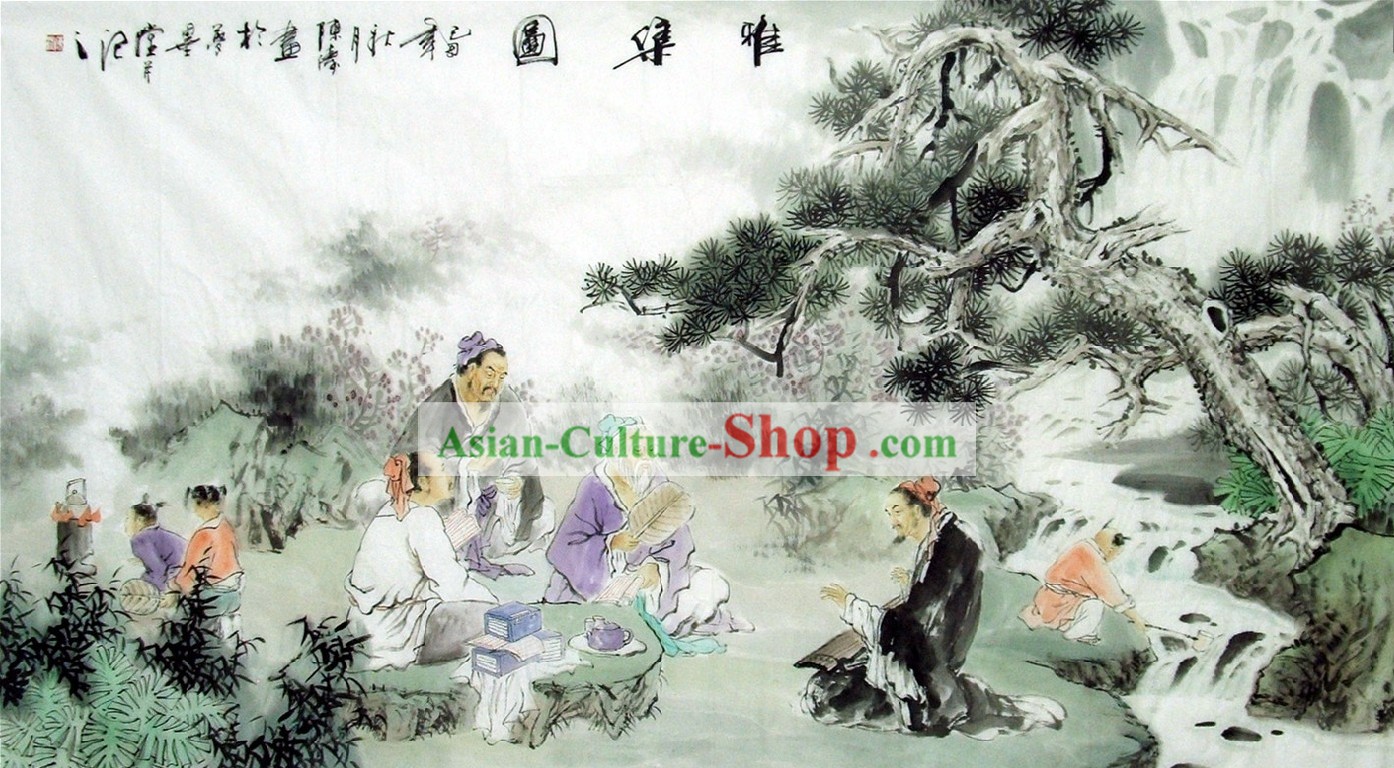 Chinoise antique Peintures-Gathering