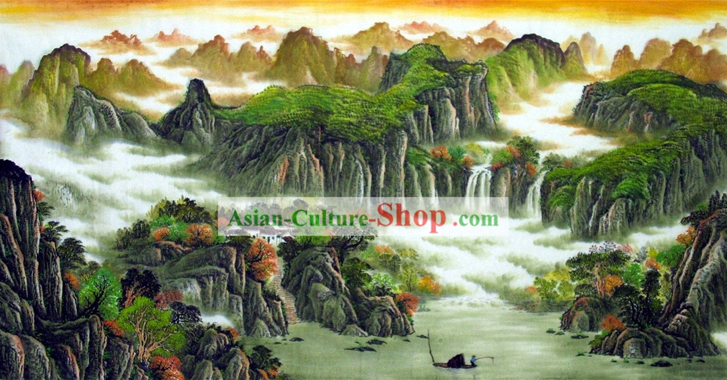 Peinture chinoise encre à l'eau - One pays bien-aimé