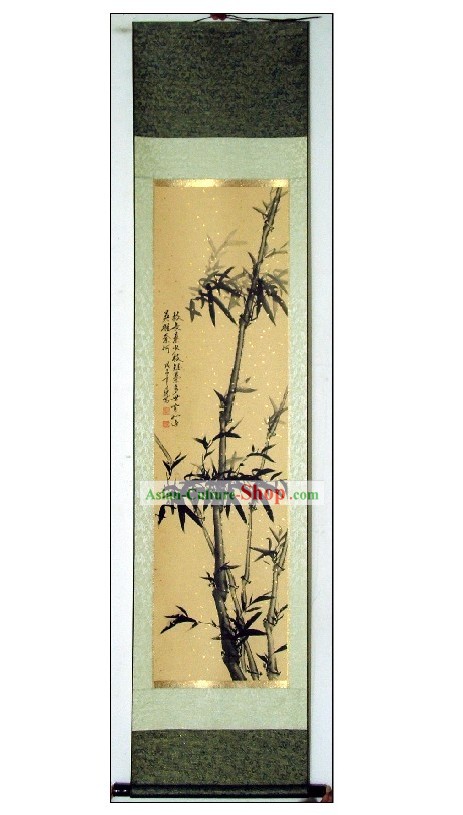 Pittura tradizionale cinese Bamboo Qin Rilong