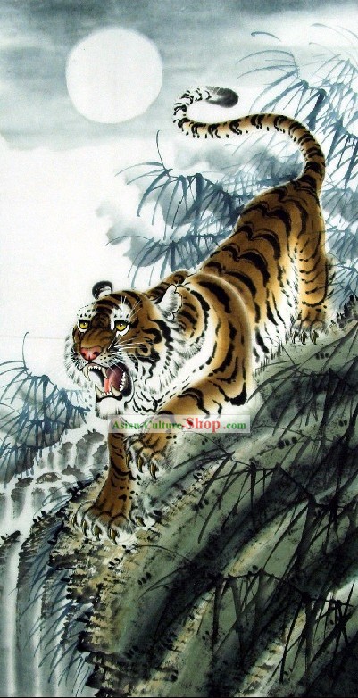 La peinture traditionnelle chinoise de tigre par Wang Yongchang