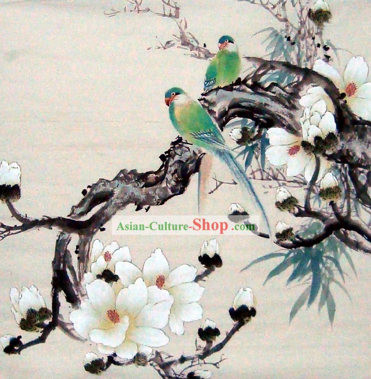 Traditionnels chinois et les oiseaux de peinture de fleur par Liu Lanting
