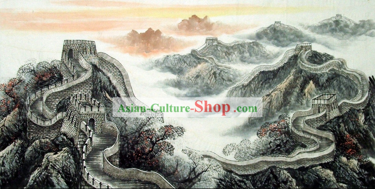 Pintura Tradicional Chinesa - China Great Wall por Cheng Yuku