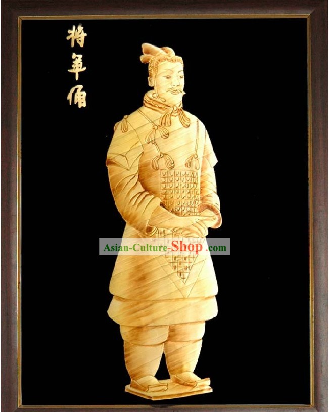 Peinture chinoise main Stalk blé - Terra-cotta chiffres/Terra Cotta Warriors