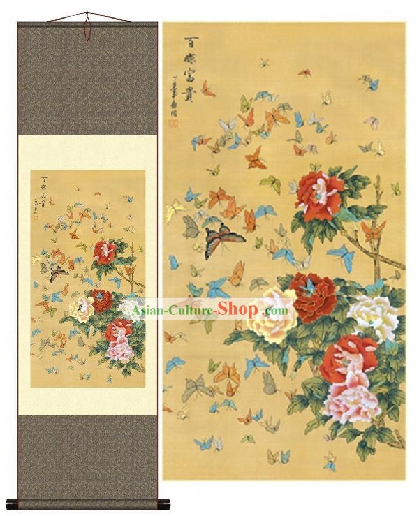 伝統的な中国シルクの絵画 - 豊かな時間