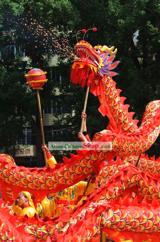 Pechino Buon Festival Celebrazione Drago Danza Set Costume Completa