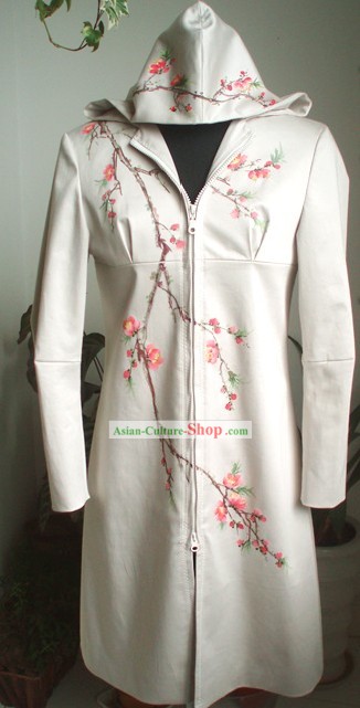 Mandarin traditionnel manteau main Plum Blossom poussière