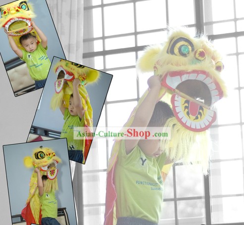 Счастливые Празднование Традиционные костюмы ручной работы танец льва