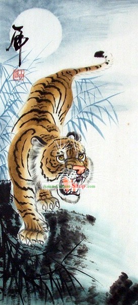 Rendimiento china cine y teatro y Photo Studio Prop - Tiger pintura tradicional