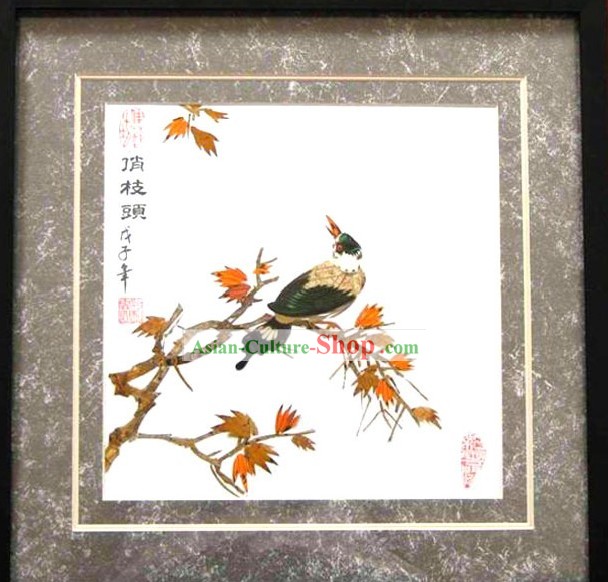 Handmade real Borboleta Pintura Wings - Bird e Árvore