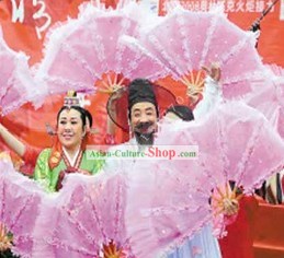 Traditionnelle Chinoise Fan Grande Danse Fleur