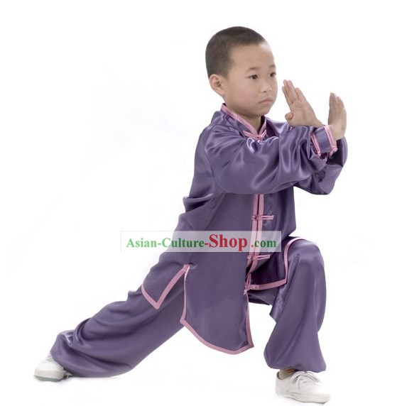 Chinese Professional Artes Marciais manga comprida Tai Chi conjunto uniforme completo para Crianças