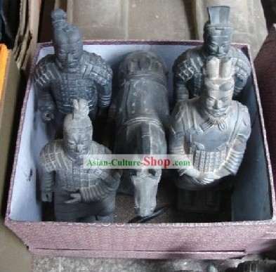 Китайский Сиань Терракотовая цифры пять статуй Установить