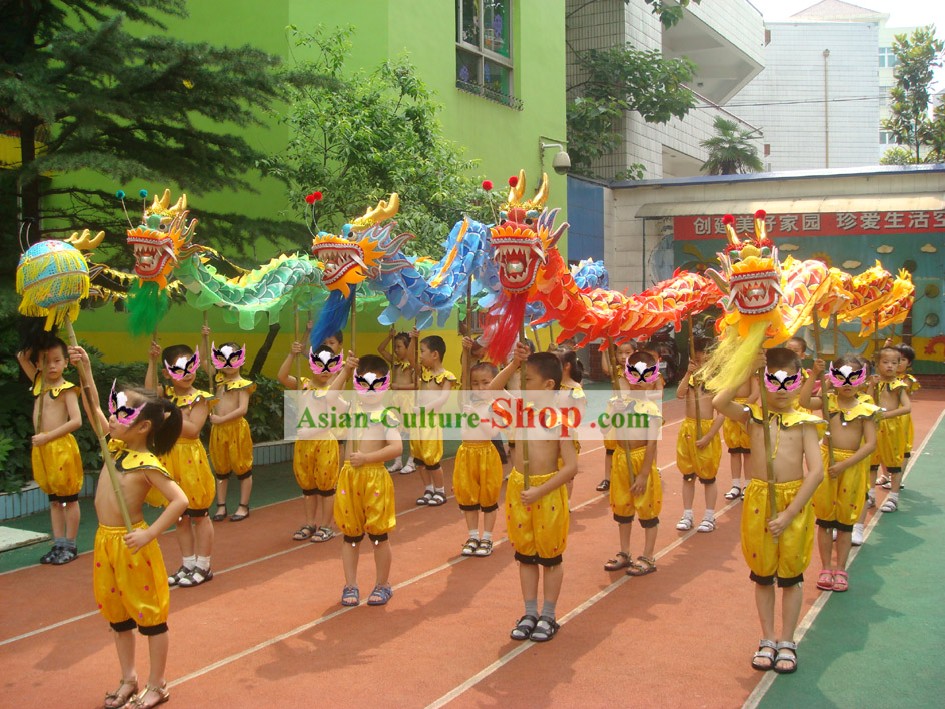 Cinese tradizionale Bambini Costumi Drago set completo
