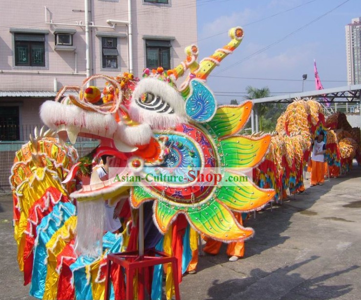 Große klassischen chinesischen Dragon Dance Equipments Komplett für 40 Personen Set