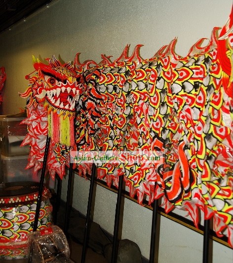 Cinese classico luminoso Costumi Danza del Drago e Drum Set completo