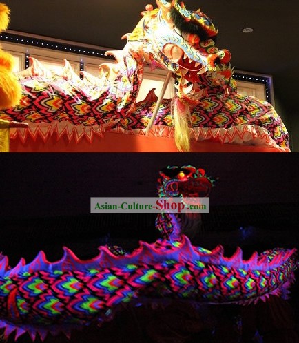 Glow in Dark fluorescente Lumionous Costume Set Drago danza Completa
