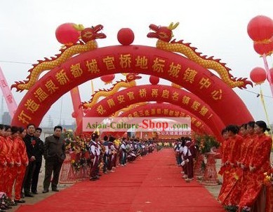Grandi Chinese gonfiabili Dragons Arco