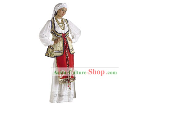 Roumeli costume féminin de danse traditionnelle