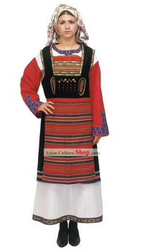 Tracia Mujer traje tradicional danza griega