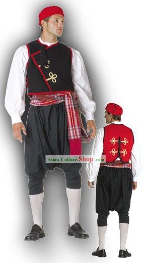 キクラデス諸島男性伝統的なギリシャダンスの衣装