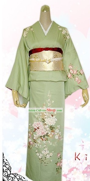 Supremo japonesa Princesa Set Vestido Kimono Completo