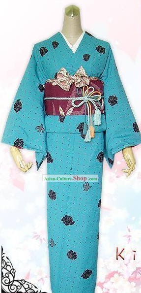 Japanese Kimono Vista Belt Geta e Meias Conjunto Completo