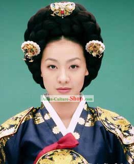 Ancient Korean Palace Lady Wig and Hair Accessories Set