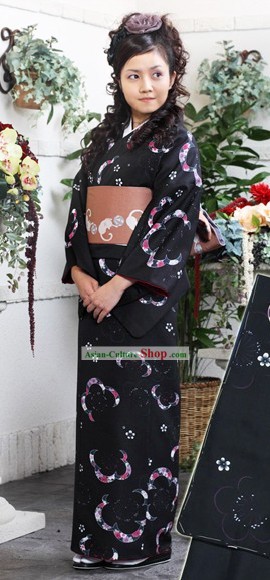 Japanischen Yukata Kimono Komplett-Set für Damen