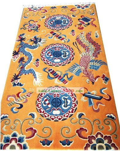 Tibetan Dragon and Phoenix Rug