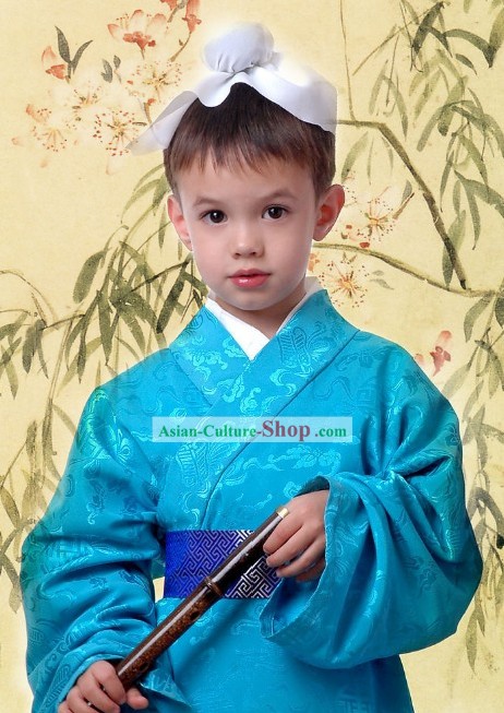 Ancient Chinese Student Costume Complete Set for Kids