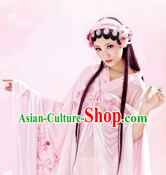 Ancient Chinese Sexy Pink Plum Blossom Clothes for Women
