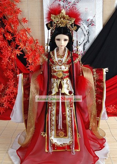 Ancient Chinese Imperial Empress Costumes, Wig and Hair Accessories Complete Set