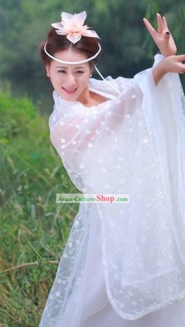 Xiao Long Nv TV Drama Character White Costumes for Women