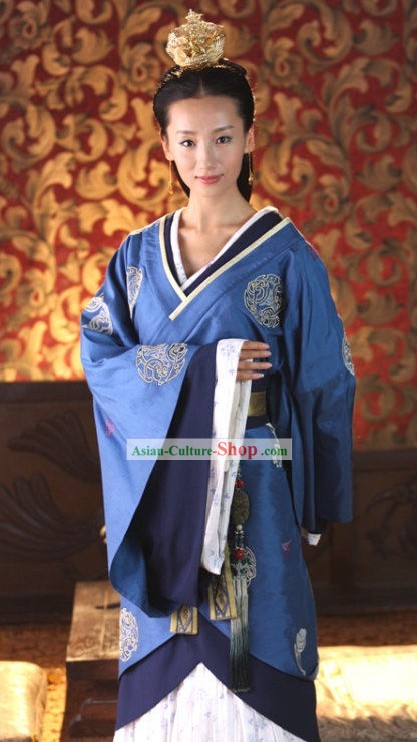 Ancient Chinese Clothing and Coronet Complete Set for Women