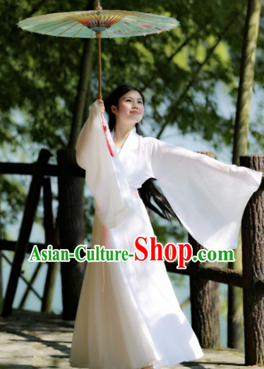 Traditional Ancient Chinese White Hanfu Clothes for Women