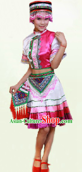 China Ethnic Clothing and Hat Complete Set for Women