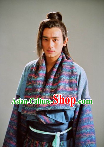 Ancient Chinese Purple Guzhuang Costumes for Men