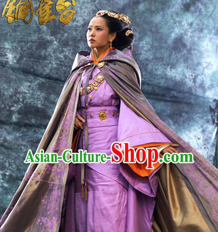 Ancient Chinese Tong Que Tai Yi Nengjing Empress Clothes and Cape Complete Set