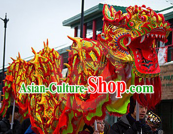 Competition and Parade Gold Dragon Dance Costume Complete Set