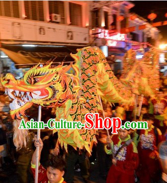 Chinese New Year Night Parade Supreme Illuminated Supreme Dragon Dance Equipments Complete Set