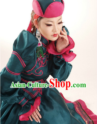 Mongolian Queen Garment and Hat Complete Set